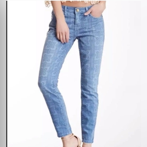 Current/Elliott Denim - Current/Elliott The Stilletto Navy Bandana denim Jeans Sz. 27 Jeans